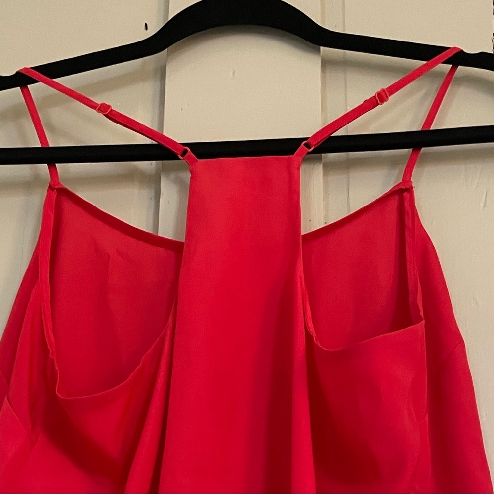 J. Crew Brilliant Red Camisole Tank Top Adjustable Straps Comfy Airy Summer Work - Picture 6 of 6